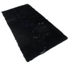 Chemex Mehka Zajčja Plišena Preproga Fur Črna 60x120 cm