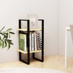 Vidaxl Knjižna omara 2-nadstropna 40x30x70 cm trdna borovina