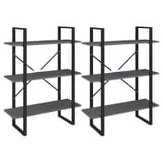 Vidaxl Visoka omara siva 80x30x210 cm trdna borovina