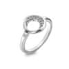 Eleganten srebrn prstan z diamantom in topazom Celestial DR232 (Obseg 56 mm)