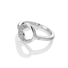 Hot Diamonds Eleganten srebrn prstan z diamantom in topazom Celestial DR232 (Obseg 56 mm)