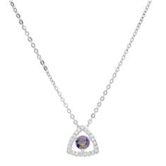 Brilio Silver Lepa srebrna ogrlica z mavričnim topazom Mystic Stone MP01594A (verižica, obesek)