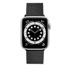 FIXED Mesh Strap za Apple Watch 42/44/45 mm, nerjaveče jeklo, črn (FIXMEST-434-BK)