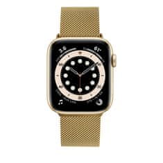 FIXED Mesh Strap za Apple Watch 42/44/45 mm, nerjaveče jeklo, zlat (FIXMEST-434-GD)
