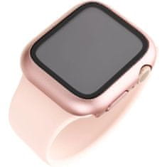 FIXED Zaščitni ovitek Pure+ s kaljenim steklom za Apple Watch 40 mm, roza (FIXPUW+-436-PI)