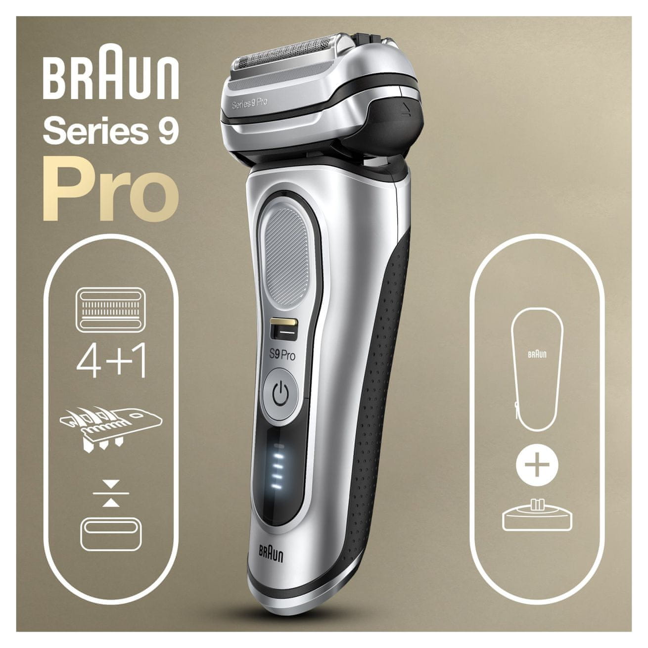 Braun Series 9 Pro srebrn moški brivnik 