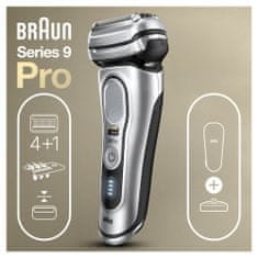 Braun Series 9 Pro moški brivnik, srebrn (9417s)