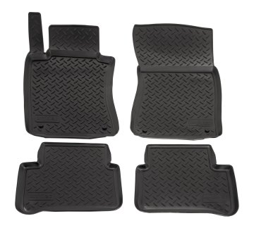 SCOUTT Gumijaste preproge NORM z dvignjenim robom za Mercedes-Benz E-Class W211 2002-2009 4ks