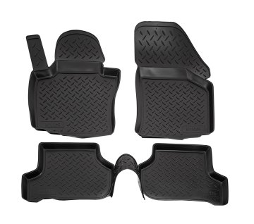 SCOUTT Gumijaste preproge NORM z dvignjenim robom za Seat Leon 2005-2012 4ks