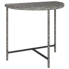 Vidaxl Vrtna mizica siva 80x50x75 cm poli ratan