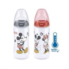 Nuk FC+ Mickey steklenička z nadzorom temperature, 300 ml - siva