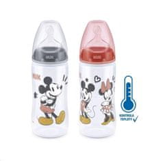 Nuk Otroška steklenička Disney Mickey z nadzorom temperature 300 ml rdeča