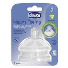 Chicco Duda za stekleničko Chicco Natural Feeling nastavljiv pretok 4+