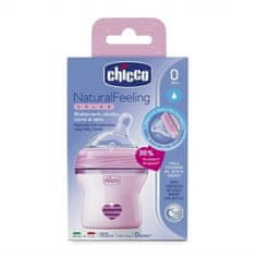 Chicco CHICCO Baby Feeling steklenička Natural Feeling 150 ml, punčka 0m+
