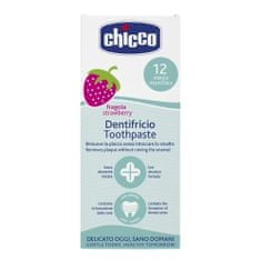 Chicco Chicco zobna pasta brez fluora z okusom jagode 12m+