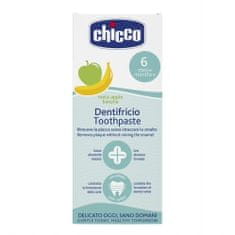 Chicco Chicco zobna pasta brez fluora z okusom jabolka in banane 6m+