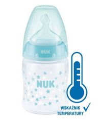 Nuk Nuk otroška steklenička First Choice Temperature Control bela 150 ml