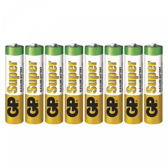 GP SUPER alkalne baterije, AAA, LR03, 8 kosov