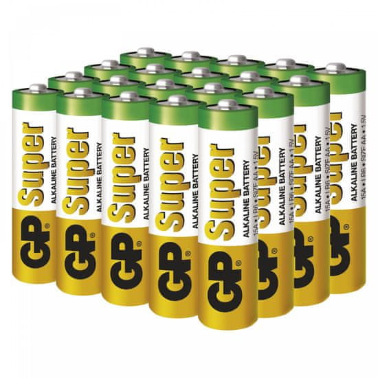 GP SUPER alkalne baterije, AA, LR6, 20 kosov