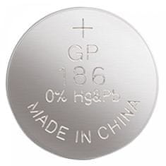 GP gumbna alkalna baterija LR43 186F, 10 kosov