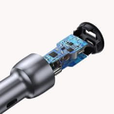 Ugreen USB in USB-C QC 3.0 PD avtomobilski polnilec 36W 3A sive barve