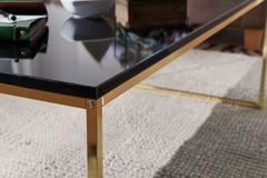 Bruxxi Kavna mizica Bisa, 120 cm, črna / zlata