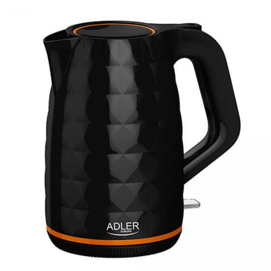 Adler grelnik vode, 1,7 l, 2200 W, črn