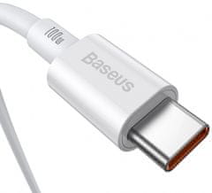BASEUS Catys-B02 podatkovni kabel, Supirior Quick Charge, 100 W, USB-C, bel