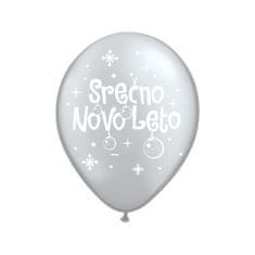 Moja zabava Baloni Srečno Novo leto - Srebrna