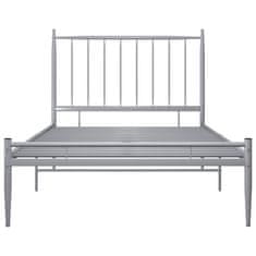 Vidaxl Posteljni okvir siv kovinski 100x200 cm