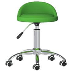 shumee Vrtljivi pisarniški stol, zelen, oblazinjen z umetnim usnjem