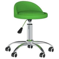 shumee Vrtljivi pisarniški stol, zelen, oblazinjen z umetnim usnjem