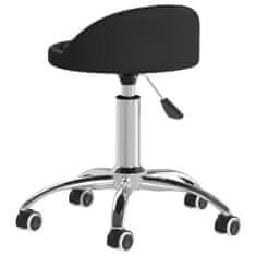 Vidaxl Vrtljivi pisarniški stol, črne barve, oblazinjen z umetnim usnjem