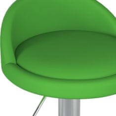 Greatstore Vrtljivi pisarniški stol, zelen, oblazinjen z umetnim usnjem
