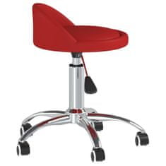 Vidaxl Vrtljivi pisarniški stol, vinsko rdeče barve, oblazinjen z umetnim usnjem
