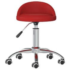 Vidaxl Vrtljivi pisarniški stol, vinsko rdeče barve, oblazinjen z umetnim usnjem