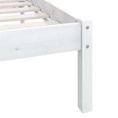 Vidaxl Posteljni okvir bel iz borovine 120x190 cm UK Small Double