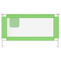 Vidaxl Posteljno varovalo za malčke zeleno 140x25 cm blago