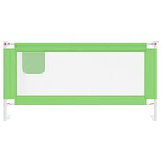 Vidaxl Posteljno varovalo za malčke zeleno 180x25 cm blago