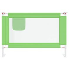 Vidaxl Posteljno varovalo za malčke zeleno 100x25 cm blago