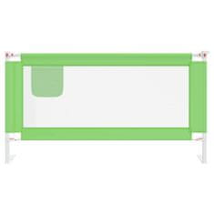 Vidaxl Posteljno varovalo za malčke zeleno 160x25 cm blago