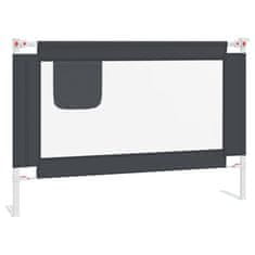 Greatstore Posteljno varovalo za malčke temno sivo 100x25 cm blago