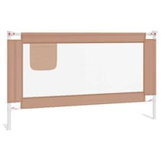 Greatstore Posteljno varovalo za malčke taupe 140x25 cm blago