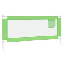 Vidaxl Posteljno varovalo za malčke zeleno 200x25 cm blago