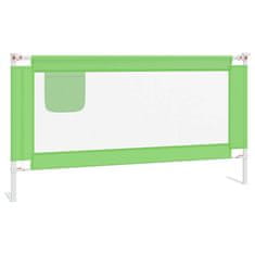 Vidaxl Posteljno varovalo za malčke zeleno 160x25 cm blago