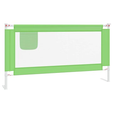 Vidaxl Posteljno varovalo za malčke zeleno 160x25 cm blago