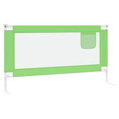 Greatstore Posteljno varovalo za malčke zeleno 160x25 cm blago