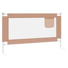 Greatstore Posteljno varovalo za malčke taupe 140x25 cm blago