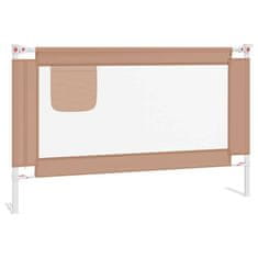 Greatstore Posteljno varovalo za malčke taupe 120x25 cm blago