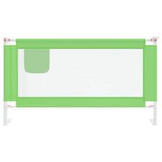 Vidaxl Posteljno varovalo za malčke zeleno 150x25 cm blago